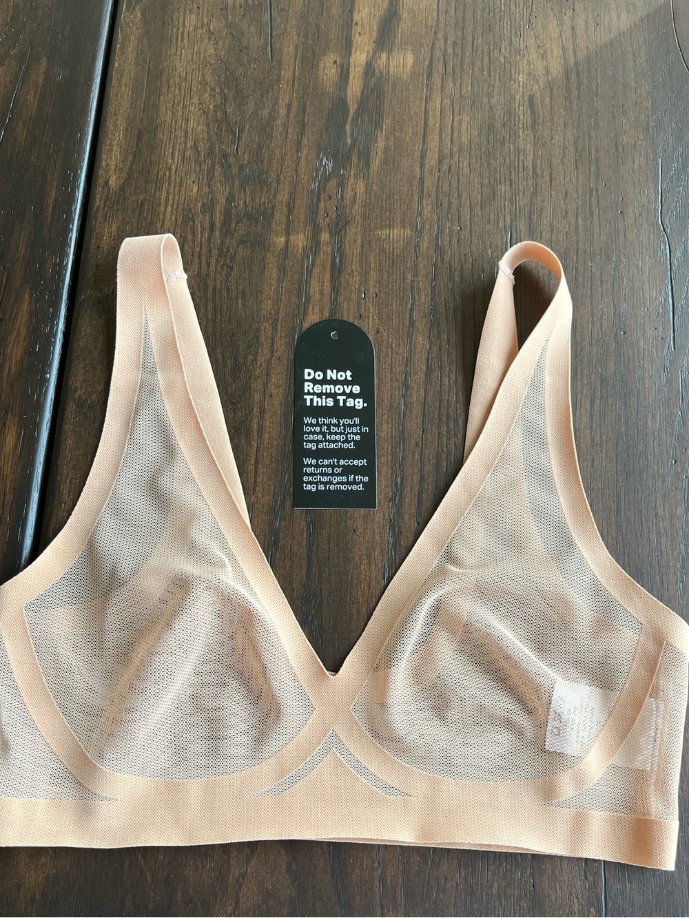 EBY Champagne Mesh Bralette